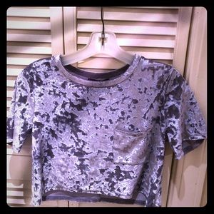 Velvet crop top.